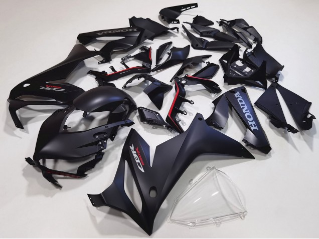 Erschwingliche Honda CBR650R Motorrad Verkleidung Kit 2021-2023 - Matt Schwarz