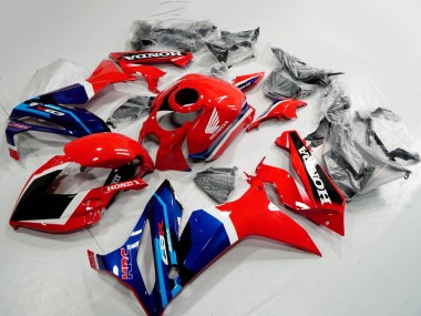Erschwingliche Honda CBR650R Motorrad Verkleidung 2021-2023 - Rot Blau HRC