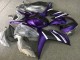 Erschwingliche Yamaha YZF R3/R25 Motorrad Verkleidung 2015-2018 - Weiss Lila Matt Schwarz