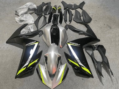 Erschwingliche Yamaha YZF R3/R25 Motorrad Verkleidung 2015-2018 - Silber Gelb Schwarz
