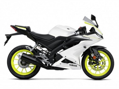 Erschwingliche Yamaha YZF R125 Motorrad Verkleidung 2019-2024 - Weiss Gelb