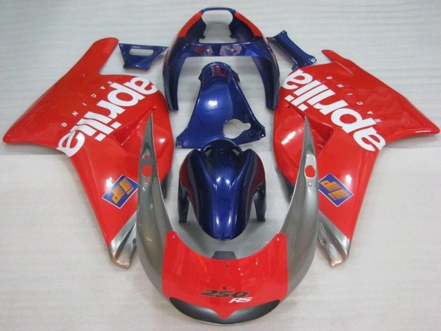 Erschwingliche Aprilia RS250 Motorrad Verkleidung 1995-1997 - Rot Silber Blau Weiss