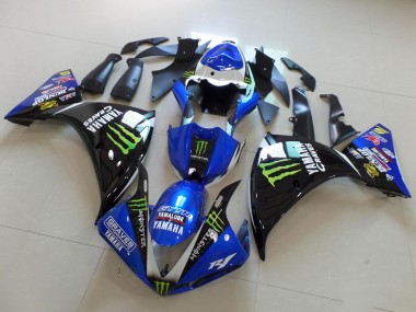 Erschwingliche Yamaha YZF R1 Motorrad Verkleidung 2009-2011 - Weiss Blau Schwarz Grun Monster Yamalube Graves