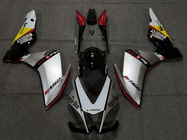 Erschwingliche Aprilia RSV4 1000 Motorrad Verkleidung 2009-2015 - Silber Rot Schwarz Gelb