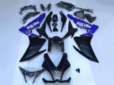 Erschwingliche Aprilia RSV4 1000 Motorrad Verkleidung 2009-2015 - Matt Schwarz Blau
