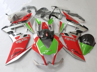 Erschwingliche Aprilia RSV4 1000 Motorrad Verkleidung 2009-2015 - Rot Silber Grun Schwarz