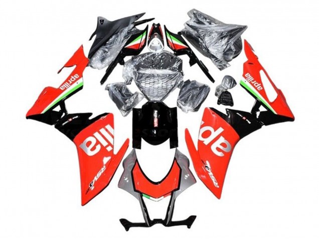 Erschwingliche Aprilia RSV4 1000 Motorrad Verkleidung 2009-2015 - Rot Silber Schwarz Grun Weiss