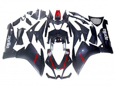 Erschwingliche Aprilia RSV4 1000 Motorrad Verkleidung 2009-2015 - Schwarz Kunstkohlefaser Rot