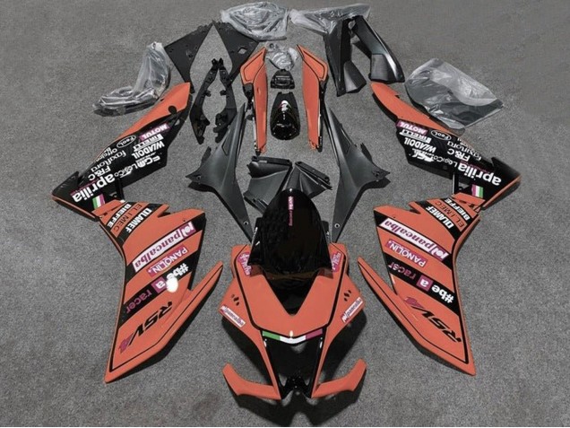 Erschwingliche Aprilia RSV4 1000 Motorrad Verkleidung 2009-2015 - Orange Schwarz