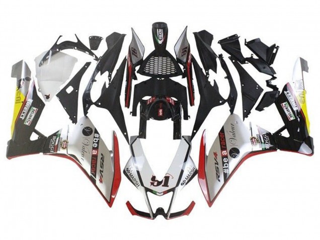 Erschwingliche Aprilia RSV4 1000 Motorrad Verkleidung 2009-2015 - Silber Rot Grun Gelb Leuchtfeuer