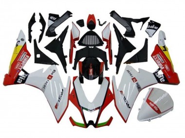 Erschwingliche Aprilia RSV4 1000 Motorrad Verkleidung 2009-2015 - Weiss Rot Schwarz Gelb