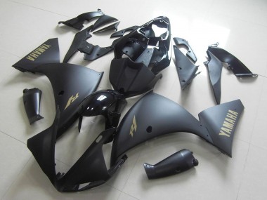 Erschwingliche Yamaha YZF R1 Motorrad Verkleidung 2009-2011 - Glanzendes Schwarz Matt Schwarz Gold Aufkleber