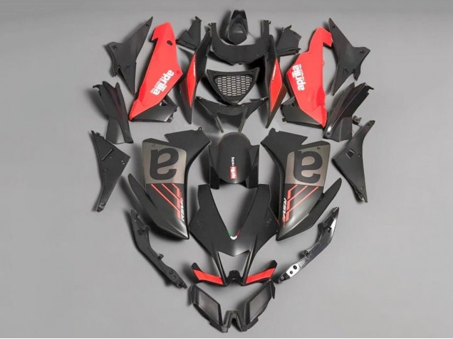 Erschwingliche Aprilia RSV4 1000 Motorrad Verkleidung 2009-2015 - Matt Schwarz Rot Grau