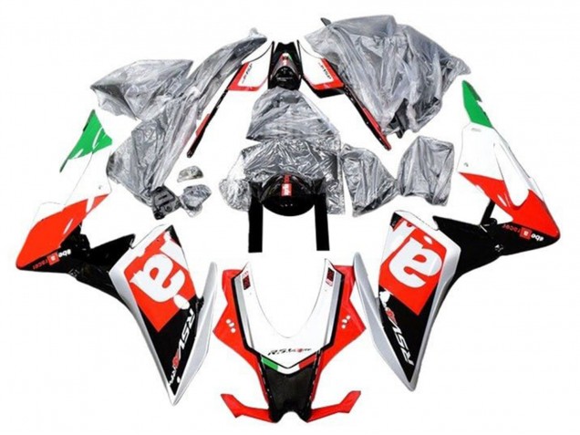 Erschwingliche Aprilia RSV4 1000 Motorrad Verkleidung 2016-2020 - Rot Schwarz Silber Grun