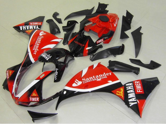 Erschwingliche Yamaha YZF R1 Motorrad Verkleidung 2009-2011 - Rot Schwarz Weiss Santunder Fimer
