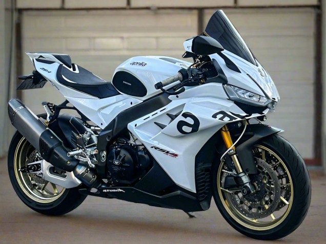 Erschwingliche Aprilia RSV4 1100 Motorrad Verkleidung 2021-2024 - Weiss Schwarz