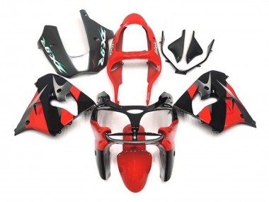 Erschwingliche Kawasaki ZX9R Motorrad Verkleidung 2002-2003 - Rot Schwarz Silber