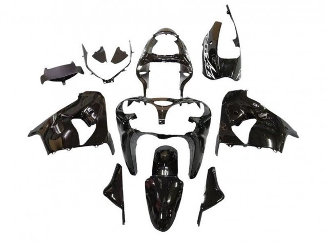 Erschwingliche Kawasaki ZX9R Motorrad Verkleidung 2002-2003 - Schwarz Weiss