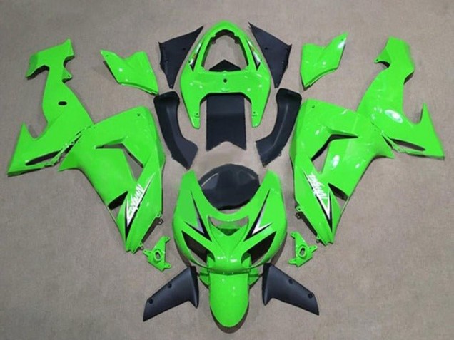 Erschwingliche Kawasaki ZX10R Motorrad Verkleidung 2006-2007 - Grun Weiss Schwarz