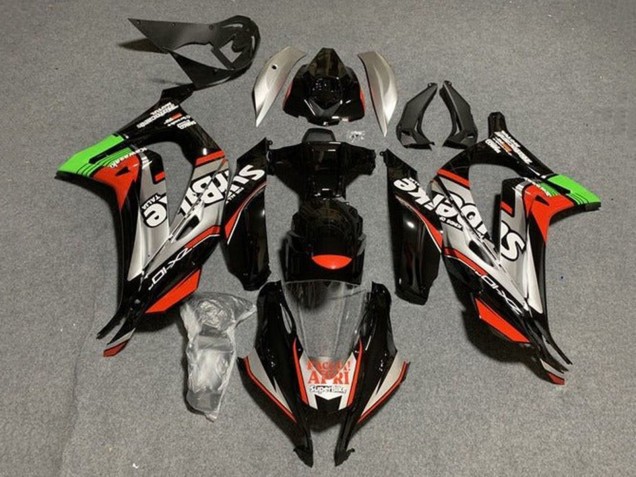 Erschwingliche Kawasaki ZX10R Motorrad Verkleidung 2016-2020 - Glanzendes Schwarz Rot Silber Grun