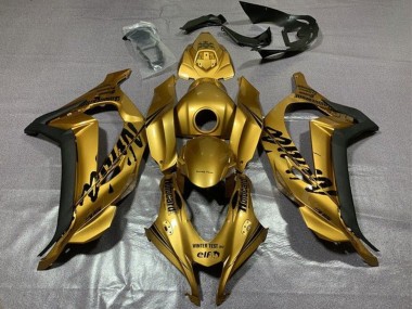 Erschwingliche Kawasaki ZX10R Motorrad Verkleidung 2016-2020 - Gold Schwarz
