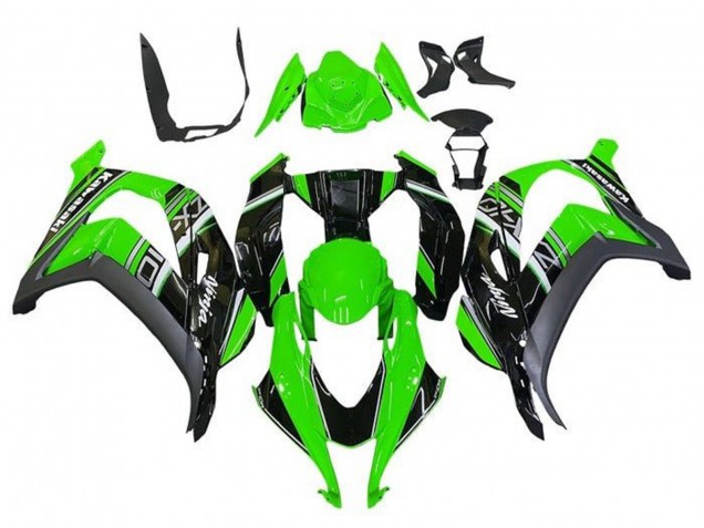 Erschwingliche Kawasaki ZX10R Motorrad Verkleidung 2016-2020 - Grun Schwarz Grau