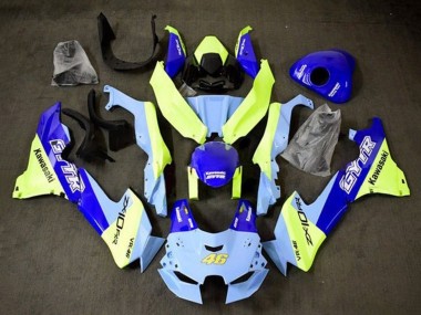 Erschwingliche Kawasaki ZX10R Motorrad Verkleidung 2021-2025 - Blau Gelb GYTR 46