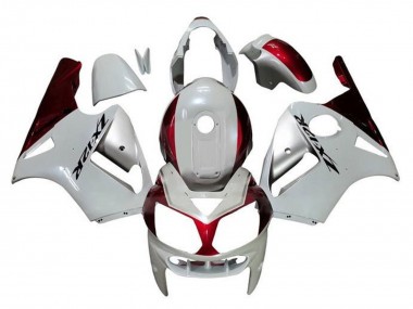 Erschwingliche Kawasaki ZX12R Motorrad Verkleidung 2000-2001 - Weiss Silber Rot Schwarz