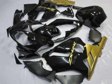 Erschwingliche Kawasaki ZX12R Motorrad Verkleidung 2002-2006 - Glanzendes Schwarz Gold