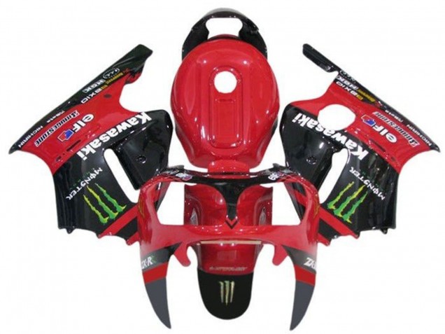 Erschwingliche Kawasaki ZX12R Motorrad Verkleidung 2002-2006 - Rot Schwarz Grun Elf Monster