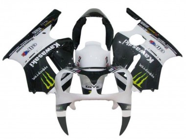 Erschwingliche Kawasaki ZX12R Motorrad Verkleidung 2002-2006 - Weiss Schwarz Gelb Monster