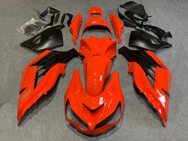 Erschwingliche Kawasaki ZX14R ZZR1400 Motorrad Verkleidung 2006-2011 - Rot Matt Schwarz