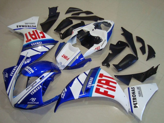 Erschwingliche Yamaha YZF R1 Motorrad Verkleidung 2012-2014 - Weiss Blau Rot Fiat