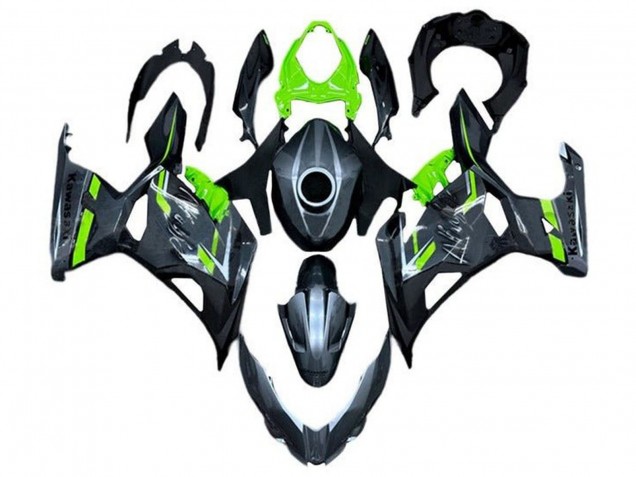 Erschwingliche Kawasaki Ninja 400 Motorrad Verkleidung 2018-2024 - Grun Grau