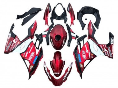 Erschwingliche Kawasaki Ninja 400 Motorrad Verkleidung 2018-2024 - Rot Blau Weiss Trick Star Bridgestone