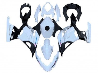 Erschwingliche Kawasaki Ninja 400 Motorrad Verkleidung 2018-2024 - Weiss Schwarz
