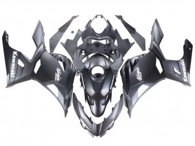 Erschwingliche Kawasaki Ninja 400 Motorrad Verkleidung 2018-2024 - Matt Schwarz Weiss Aufkleber
