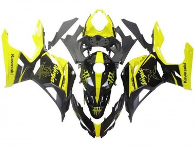 Erschwingliche Kawasaki Ninja 400 Motorrad Verkleidung 2018-2024 - Gelb Schwarz Monster
