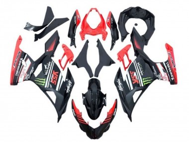 Erschwingliche Kawasaki Ninja 400 Motorrad Verkleidung 2018-2024 - Rot Schwarz Grun Monster