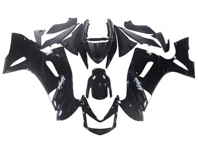 Erschwingliche Kawasaki Ninja 650 EX650 Motorrad Verkleidung 2006-2008 - Glanzendes Schwarz Weiss Ninja 650R