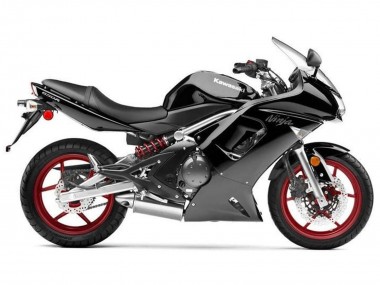 Erschwingliche Kawasaki Ninja 650 EX650 Motorrad Verkleidung 2006-2008 - Glanzendes Schwarz Matt Schwarz