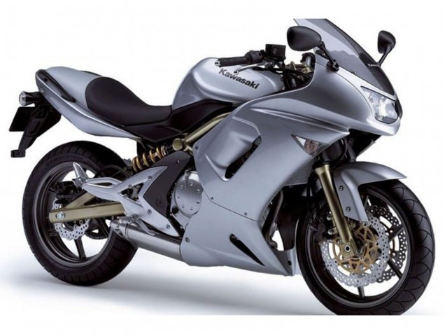 Erschwingliche Kawasaki Ninja 650 EX650 Motorrad Verkleidung 2006-2008 - Metallisch Silber
