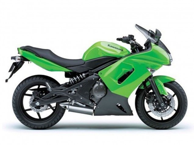 Erschwingliche Kawasaki Ninja 650 EX650 Motorrad Verkleidung 2006-2008 - Grun Matt Schwarz
