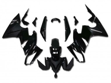 Erschwingliche Kawasaki Ninja 650 EX650 Motorrad Verkleidung 2009-2011 - Glanzendes Schwarz Matt Schwarz