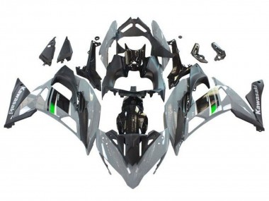 Erschwingliche Kawasaki Ninja 650 EX650 Motorrad Verkleidung 2017-2019 - Grau Schwarz Grun