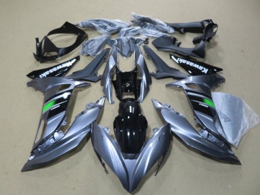 Erschwingliche Kawasaki Ninja 650 EX650 Motorrad Verkleidung 2017-2019 - Glanzendes Grau Grun Schwarz Weiss