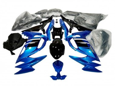Erschwingliche Kawasaki Ninja 650 EX650 Motorrad Verkleidung 2020-2025 - Blau Weiss Schwarz