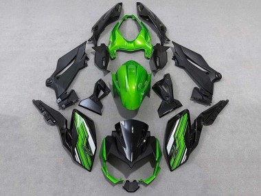 Erschwingliche Kawasaki Z400 Motorrad Verkleidung 2018-2024 - Grun Weiss Schwarz