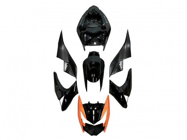Erschwingliche Kawasaki Z1000 Motorrad Verkleidung 2007-2009 - Glanzendes Schwarz Orange