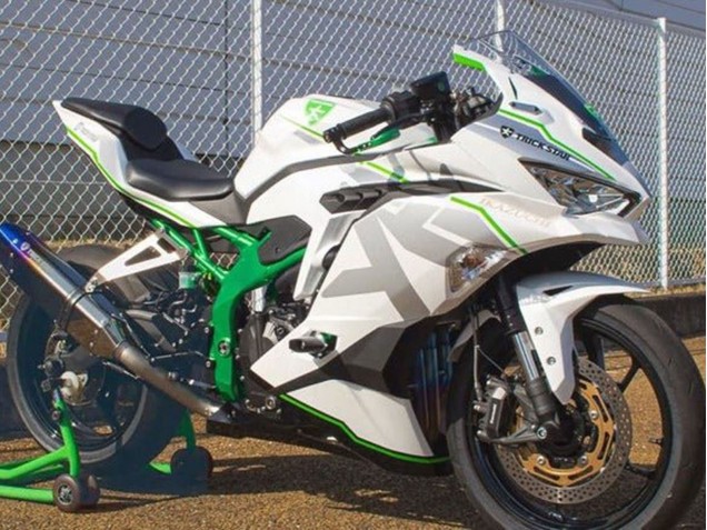 Erschwingliche Kawasaki ZX25R ZX-25R Motorrad Verkleidung 2019-2025 - Weiss Silber Grun
